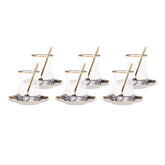 Karaca Pera Tea Set Gold for 6 persons, 18 pieces